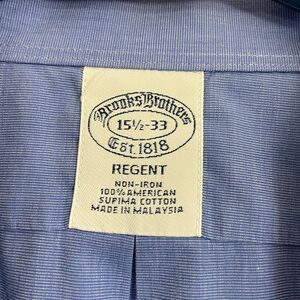 Brooks Brothers brand blue men’s dress shirt